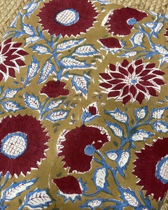 Tela de Algodón Suave con Diseño Floral Estampado a Mano en India, Ropa de Verano, Estilo Africano, Artesanía para Confección de Vestidos, Bolsos y Cortinas - Product Image 6
