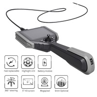 Portable 5 \ "Endoscope Industriel 6mm 3.9mm Tungstène Flexible Vidéoscope 360 ° Articulé Endoscope Mini Caméra pour Carte SD