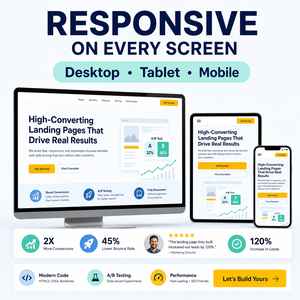 Design di Landing Page ad Alta Conversione con HTML CSS e Test A/<span class=keywords><strong>B</strong></span> per Campagne di Generazione Clienti e Marketing per la Crescita Aziendale - Product Image 3