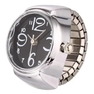 Montre Bague de Couple Vintage Punk avec Bracelet Élastique en Alliage, Bijou Homme Femme, Cadran Chiffres Romains, 28 Styles, Mini Montres à Quartz - Product Image 3