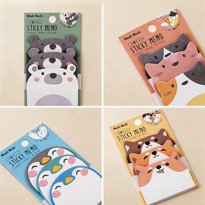 Moshi Moshi <b>Sticky</b> Memo Pads 15 Sheets Die-Cut Animal Design Self-Adhesive <b>Notes</b> for School Office - Product Image 6