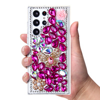 Coques de téléphone KINGSOUL en gros avec support magnétique en diamant TPU+PC+Verre, antichoc, à clipser, scintillantes