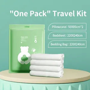 Khách Sạn 4 Miếng Bộ Đồ Giường Sheets Set Nữ Hoàng Kích Thước Bông Dùng Một Lần Tấm Ga Giường Set Cho Du Lịch