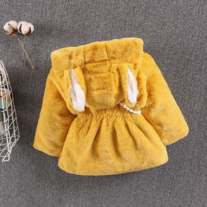 Manteau pour enfants en fausse fourrure épaisse, directement de l'usine, vêtements pour filles, dessin animé, veste d'hiver chaude à capuche pour enfants - Product Image 2