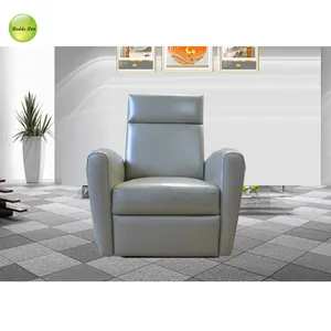 Silla reclinable de diseño moderno, cubierta de cuero italiano, cómoda, reclinable, proveedor de sofá