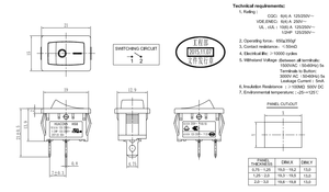 Interrupteur à bascule d'usine 15*21mm actionneur rouge 10A 250V Mini interrupteur à bascule pour appareil ménager - Product Image 6