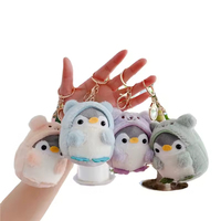 Al por mayor Llavero de pingüino de peluche adorable, colgante de muñeco transformable, juguete de peluche de gran venta para adorno de bolso