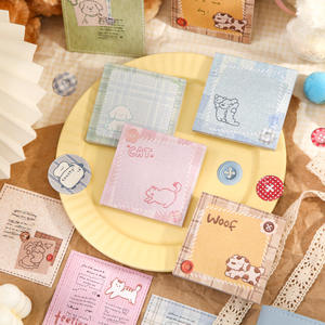 60 hojas/paquete de notas adhesivas tela cálida estilo sal Linda ilustración texto estudiante planificador decoraciones y papel de mensaje - Product Image 2