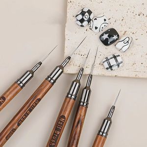 Pinceau à ongles en gel synthétique avec manche en bois personnalisé pour la peinture d'art d'ongles DIY - Product Image 4