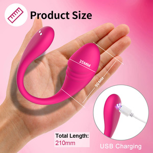APP-enabled full-coverage silicone wireless <b>vibrating</b> egg remote control female masturbator adult sex toy for outdoor wear - Product Image 2