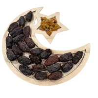 Plateau de service en bois sur le thème islamique pour le Ramadan et l'Aïd, pour servir des aliments