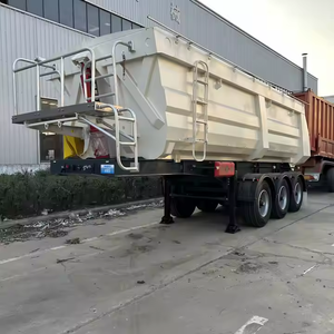 Semi-remorque benne basculante hydraulique en acier de type U pour 33CBM 35CBM 40T 50T 60T 70T avec 3, 4 ou 5 essieux - Product Image 2
