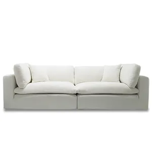 अमेरिकी शैली 2 loveseat फर्नीचर सोफे बिक्री पर 2 सीटर सोफे सफेद कपड़े सोफे