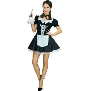 Animado francés vestido de fiesta de Halloween rol de Cosplay juego traje de criada para las mujeres