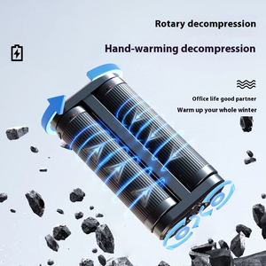 Scaldamani Magnetici Futuristici 2-in-1, Riscaldatore Tascabile Riutilizzabile e Staccabile con Indicatore LED, Regalo Tecnologico Invernale per Uomini, <span class=keywords><strong>Nero</strong></span> - Product Image 2