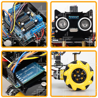 Kit de Iniciación de Robot con Ruedas Omnidireccionales 4WD Tscinbuny ZYC0044, Programación IDE de Código Abierto, Chasis DIY, Placas Educativas para Makers