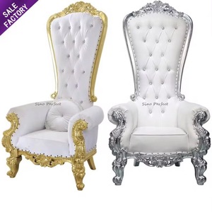 Sinoperfect Good Sales High Back Party Events King Queen Bridal Throne <b>Chairs</b> Wedding Decoration Bridal <b>Chair</b> Wedding Latest - Product Image 2