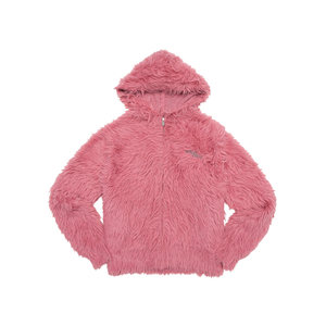 Custom Faux Mohair Hooded Jacket Men <b>Zip</b> <b>Up</b> Loose Casual Hoodie Coat Vintage Washed Oversized Outerwear - Product Image 4