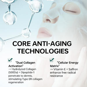 Masker Bio kolagen Anti penuaan, Anti kerut, kaya akan kolagen - Product Image 2