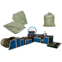 Machine industrielle entièrement automatique de découpe et de couture de sacs tissés en PP pour sacs de riz et de ciment en polypropylène avec pliage du fond