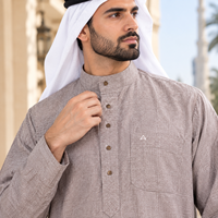 Robe longue musulmane pour homme CCY, thobe, robe arabe à manches longues, col montant, vêtements islamiques, tenue traditionnelle du Moyen-Orient, kaftan saoudien