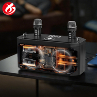 Altavoz de Karaoke de carga inalámbrica de 15W Altavoz Bluetooth portátil de 40W con micrófono y soporte para teléfono