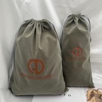 Grand sac de rangement en velours gris 30*40cm pour extensions capillaires, perruques, cadeaux, chapeaux de baseball et autres articles de luxe