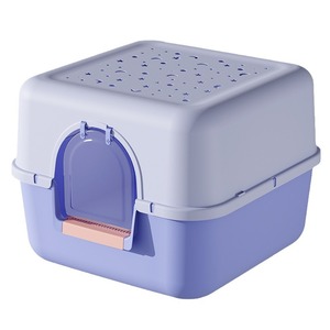 Litière pour chat Star Top extra large entièrement fermée, haute protection anti-éclaboussures, fournitures de toilette en plastique, vente en gros - Product Image 1