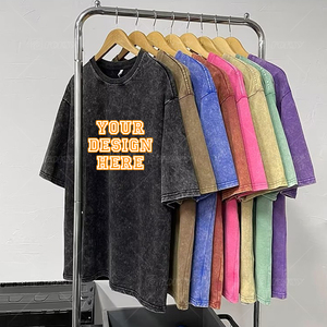 Camisetas personalizadas de alta calidad con estampado DTG, estilo casual urbano, holgadas, con estampado de goma y efecto lavado a la piedra, de diseñador, en stock. - Product Image 4