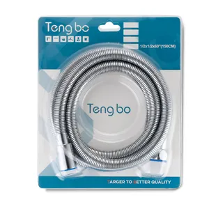 TB-0717 Tengbo F1/2 "* F1/2" paslanmaz çelik örgülü esnek metal hortum boru esnek metal duş tüpü bağlantı hortumu