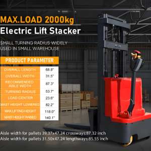 2 Ton Yüksek Performanslı Dış Mekan Elektrikli Palet İstifleyici-Lityum-İyon Pil 24V 60AH 1100x170mm Çatal XINGJI - Product Image 4