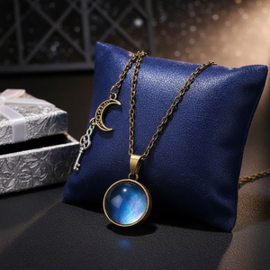 Vendita calda di tendenza moda argento e oro chiave luna girocolli di lusso gotico per bambini gioielli per occasioni regalo-all'ingrosso - Product Image 3