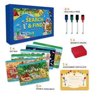 Personalizzabile per bambini riutilizzabili per le attività del libro giocattolo per l'apprendimento prescolare formazione di <span class=keywords><strong>ricerca</strong></span> e trovare carte carta Offset Poster - Product Image 3