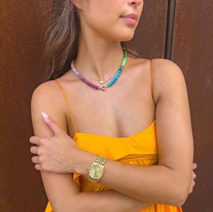 Zooying Rainbow Collar Longitud personalizada Colorido Count Pan Stone collar Hecho a mano con cuentas Cadena de clavícula regalo de Dama - Product Image 6