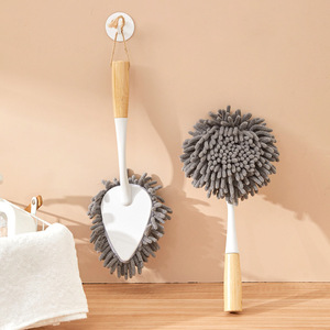 Chenille Duster Anti Static <b>Dust</b> Remover For Car Sofa Wall Cleaning <b>Brush</b> With Wooden Handle - Product Image 1