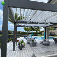 Usine de pergola à persiennes en aluminium de jardin bioclimatique moderne vente en gros 3x3 3x4 4x4 6x4m pour l'extérieur pour jardin gazebo arrière-cour