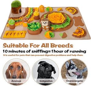 <b>Large</b> Pet Snuffle <b>Mat</b> for Dogs Sniff <b>Mat</b> with Puzzle Toy Interactive Toys Portable Feeding <b>Mat</b> for Pet Foraging Skills - Product Image 5