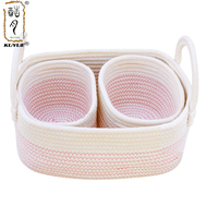 KUYUE-Paniers de Rangement Tissés Ronds en Corde en Coton pour Couverture, Vêtements, pour Supermarché, Bijouterie