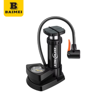 Pompe à pied portable Baimei 100 psi haute pression, durable, étanche, en acier, pour vélos, valves AV/FV/DV, rapide et écologique