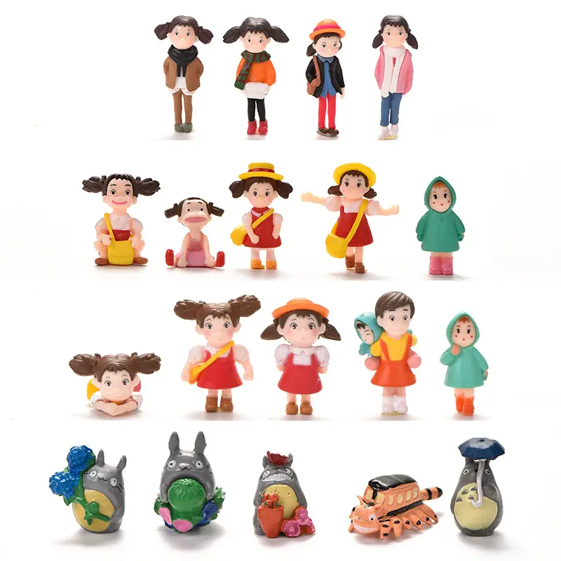 PVC Cute Anime Figurine Garden Decorations Cartoon Miniatures DIY Fairy Terrarium Micro Landscape