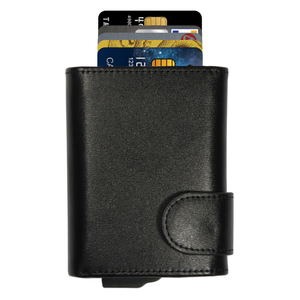CardHoda Genuine Leather Slim <b>Wallet</b> With RFID Protection Fold Closure Short <b>Card</b> <b>Holder</b> Unisex Minimalist Design - Product Image 2