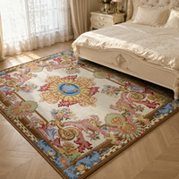 Tapis moderne de luxe léger fait main en laine et soie, motif personnalisé pleine taille, pour chambre à coucher, chevet, salon, tufté à la main