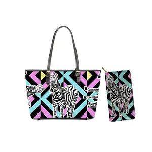 2023 New Zebra StripeHorse Printed sac luxe a main girl purse setレディースバッグハンドバッグセットPUレザー