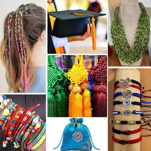 Corda in Nylon Satinato Resistente 1MM Intrecciata Ecologica ad Alta Tenacità per <span class=keywords><strong>Macramè</strong></span>, <span class=keywords><strong>Nodi</strong></span> Cinesi e Fai-da-Te per Scarpe e Capelli - Product Image 3