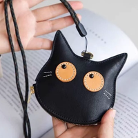 Portefeuille créatif en cuir PU, motif monstre de dessin animé, porte-monnaie mignon, porte-clés et porte-monnaie pour femme