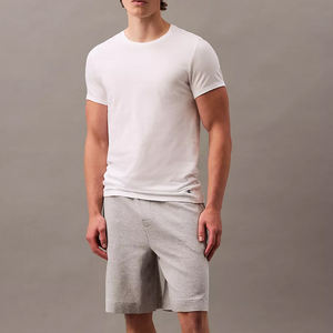 Camiseta Básica de Alta Calidad a Precio Moderado de Algodón, Bambú y Spandex de Color Sólido con Cuello Redondo y Manga Corta de Corte Regular para Hombre - Product Image 4