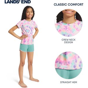 Camiseta de Protección Solar de Manga Corta con Estampado Tie Dye para Niñas FOXA, UPF 50+ - Product Image 6