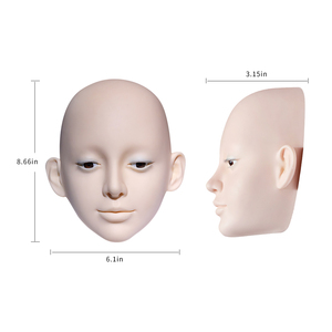MCY Tête <span class=keywords><strong>de</strong></span> mannequin d'entraînement aux cils en PVC souple à 3 couches Mannequin en silicone pour <span class=keywords><strong>les</strong></span> <span class=keywords><strong>yeux</strong></span> et le visage pour <span class=keywords><strong>la</strong></span> pratique <span class=keywords><strong>de</strong></span> l'extension des cils pour <span class=keywords><strong>les</strong></span> salons - Product Image 6