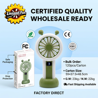 Nouveau ventilateur portable d'extérieur pour camping, 100 niveaux réglables, moteur à balais rechargeable, 500 mAh, USB/Batterie, bouton de commande