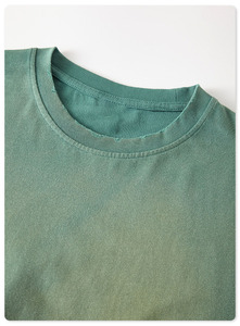 LYN9132 Wholesale Summer Casual Shorts Sets Vintage Gradient Color Edge <strong>Old</strong> T Shirt Shorts Solid Tracksuit Set 2 Pieces Sets - Product Image 4